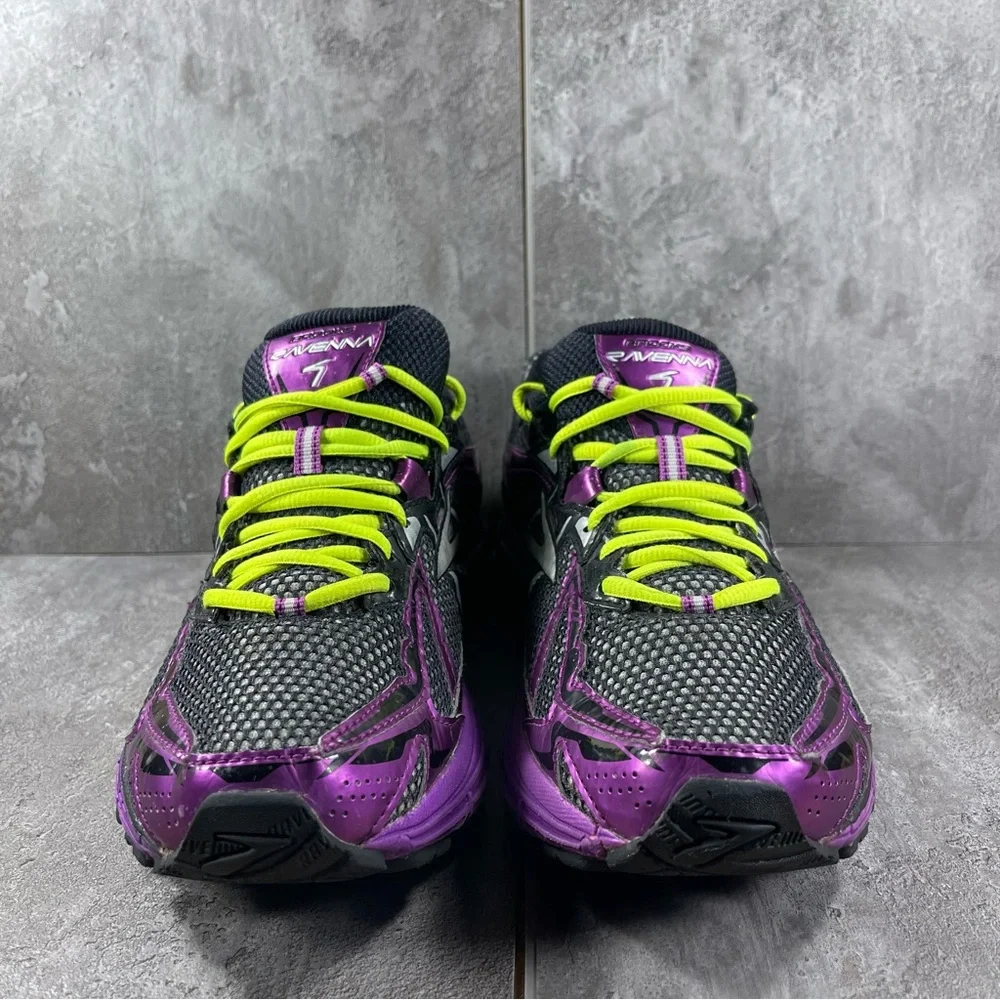 Brooks Ravenna 4 Womens Running Shoe Black Purple - Picture 2 of 8